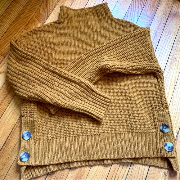 Madewell mockneck side-button pullover sweater - Picture 6 of 7